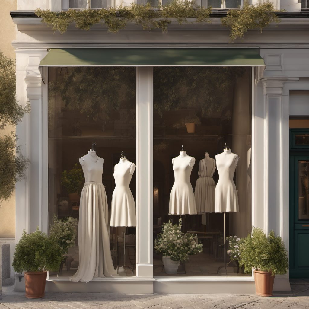 The storefront with the window display.